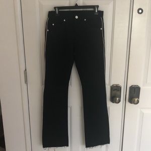 Skins  Black Denim Pants with white side lining